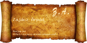 Zajácz Árpád névjegykártya